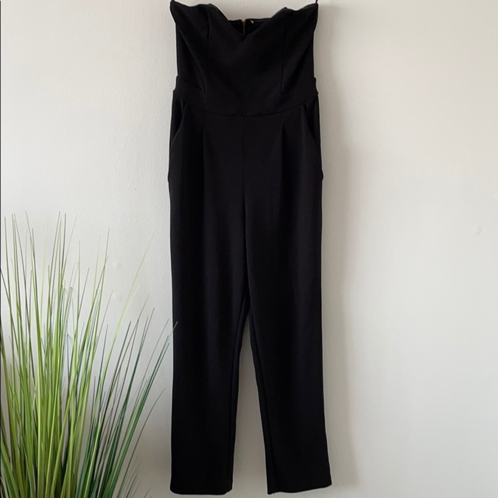 Express Sweetheart Neckline Strapless Jumpsuit - Picture 2 of 9